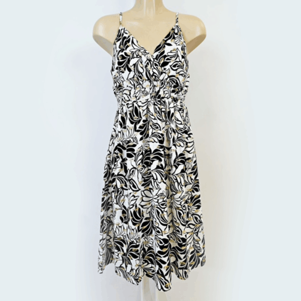 Robe courte motifs noirs