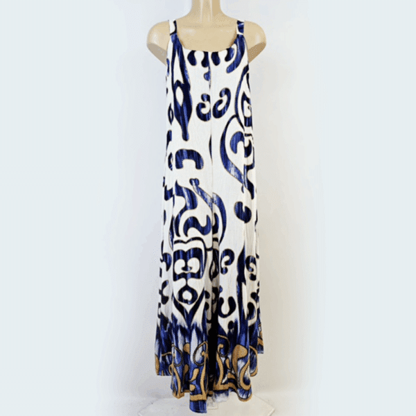 Robe longue bleue