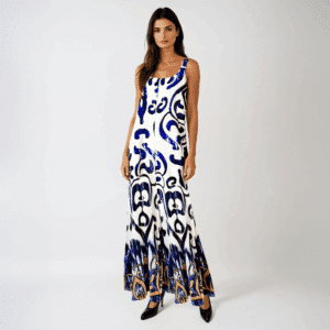 Robe longue bleue