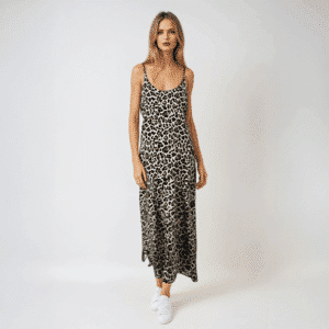 Robe longue léopard