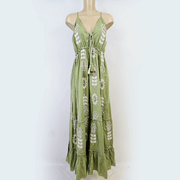 Robe fluide vert pomme