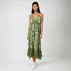Robe fluide vert pomme