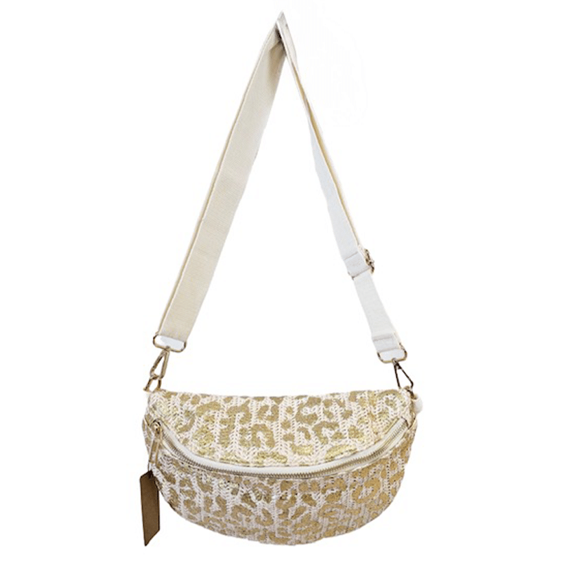 Banane motifs léopard gold doré