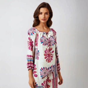 Blouse motifs fuchsia