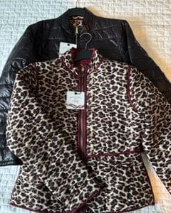 Doudoune réversible léopard